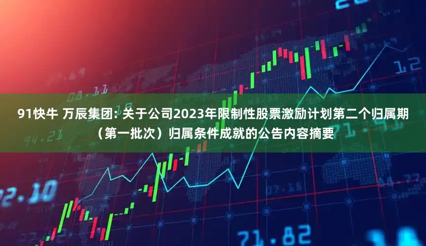 91快牛 万辰集团: 关于公司2023年限制性股票激励计划第二个归属期（第一批次）归属条件成就的公告内容摘要