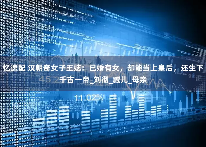 忆速配 汉朝奇女子王娡：已婚有女，却能当上皇后，还生下千古一帝_刘彻_臧儿_母亲