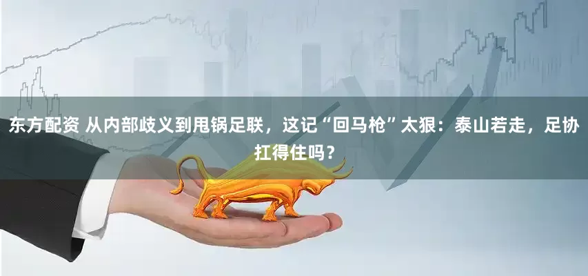 东方配资 从内部歧义到甩锅足联，这记“回马枪”太狠：泰山若走，足协扛得住吗？